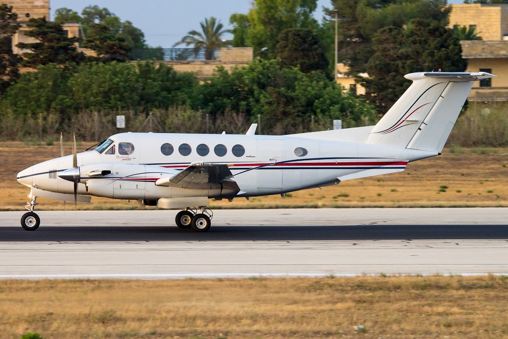 Beechcraft King Air 200 on a regional airport ramp